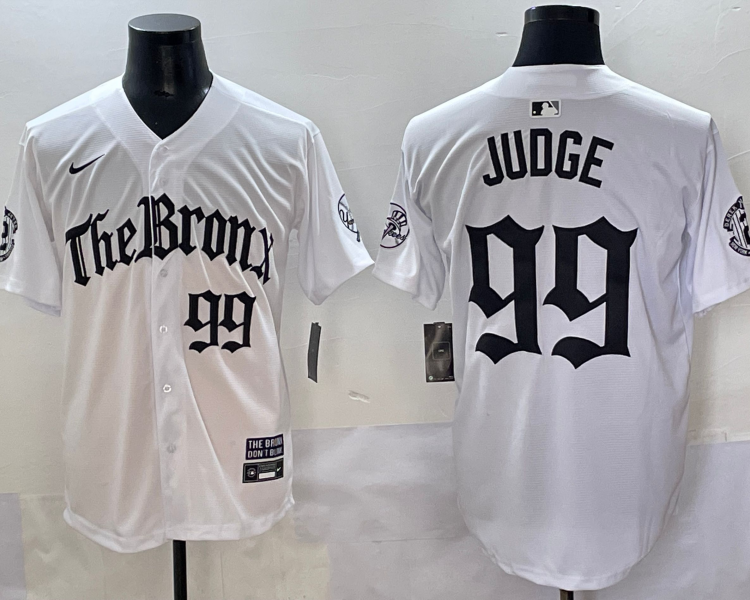 Men's New York Yankees Aaron Judge #99 White Alternate Limited Jersey