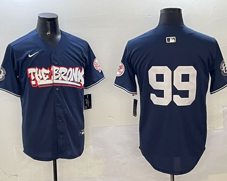 Men's New York Yankees Aaron Judge Navy Name Jersey