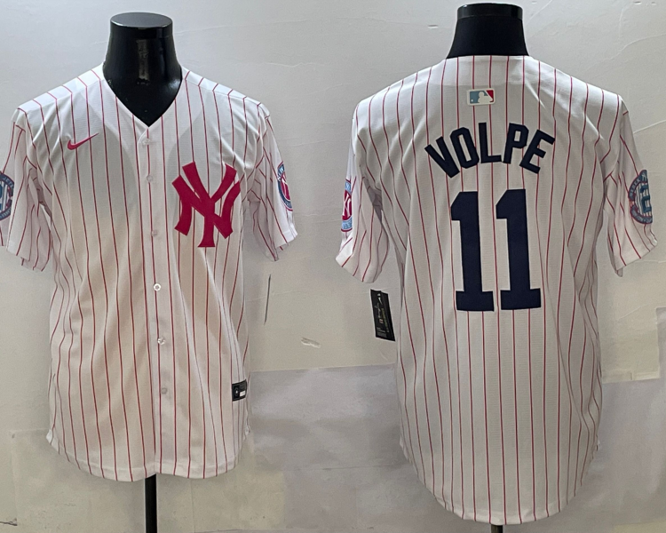 Men's New York Yankees Anthony Volpe #11 White Team Jersey