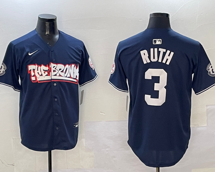 Men's New York Yankees Babe Ruth Navy Limited Jersey