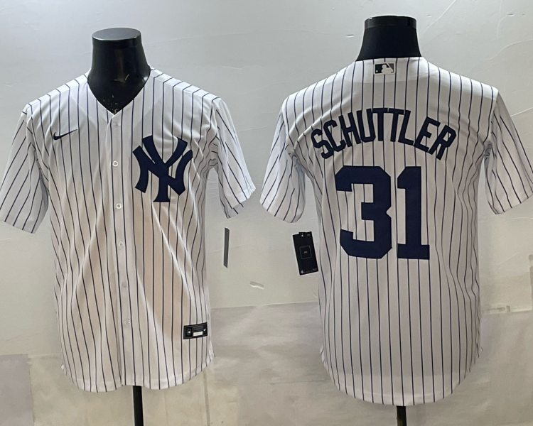 Men's New York Yankees Carson Schuttler #31 White Jersey