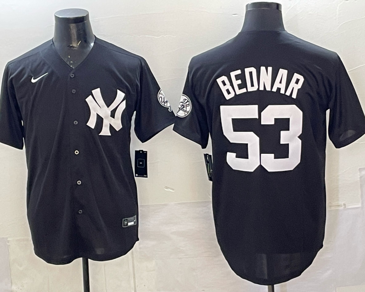 Men's New York Yankees David Bednar #53 Black Jersey