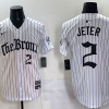 Men's New York Yankees Derek Jeter #2 White Alternate Jersey