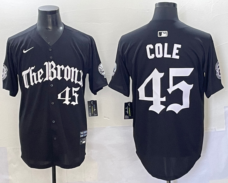 Men's New York Yankees Gerrit Cole #45 Black Alternate Limited Jersey