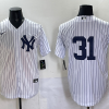 Men's New York Yankees Ichiro Suzuki #31 White Limited Jersey