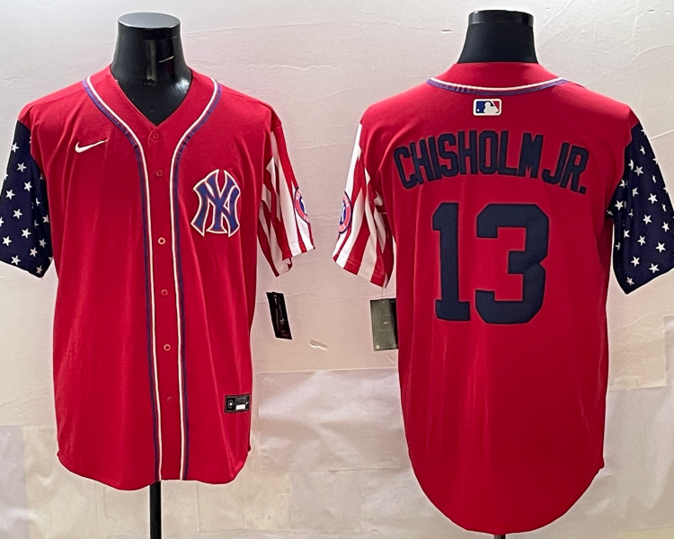 Men's New York Yankees Jazz Chisholm Jr. #13 Red Limited Jersey