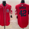 Men's New York Yankees Mariano Rivera #42 Red Limited Jersey