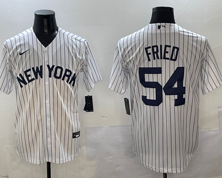Men's New York Yankees Max Fried #54 White Jersey