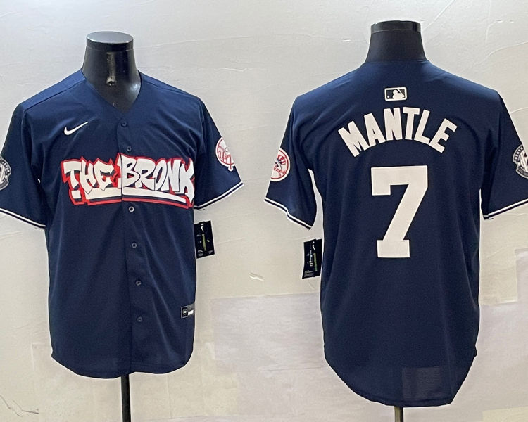Men's New York Yankees Mickey Mantle Navy Limited Jersey