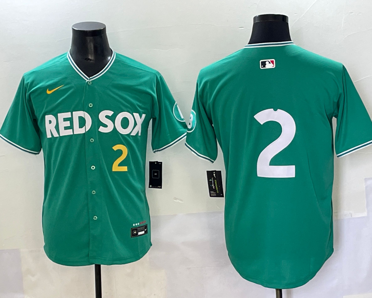 Men's Boston Red Sox Alex Bregman #2 Green 2025 City Connect Limited Jersey