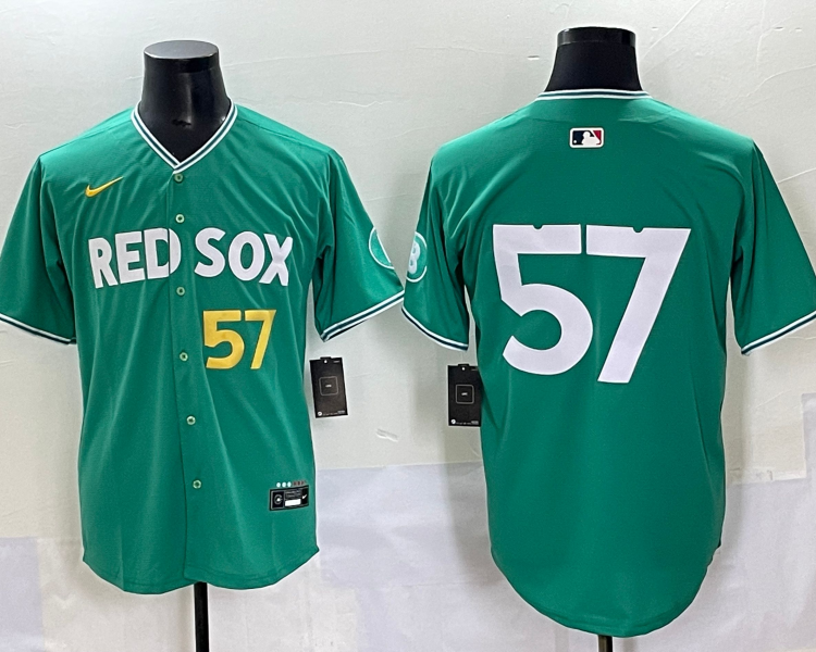 Men's Boston Red Sox Chris Martin #57 Green 2025 City Connect Limited Jersey