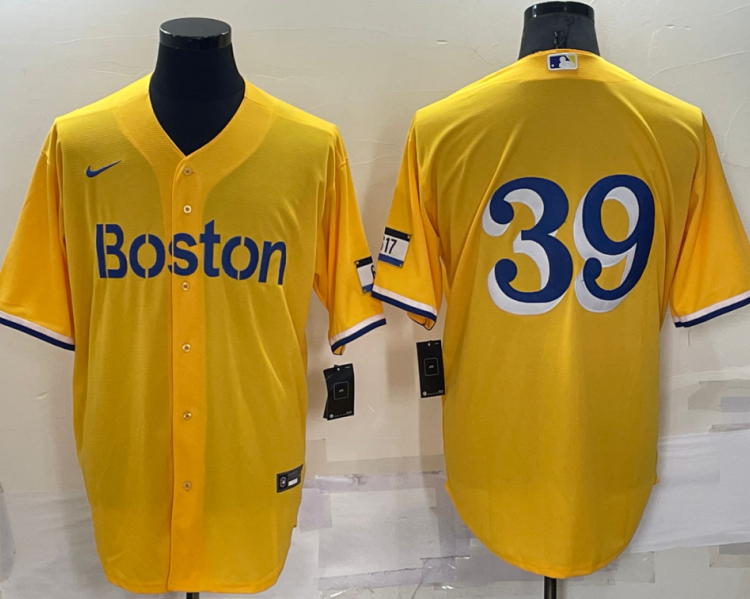 Men's Boston Red Sox Christian Arroyo #39 Gold City Connect Jersey