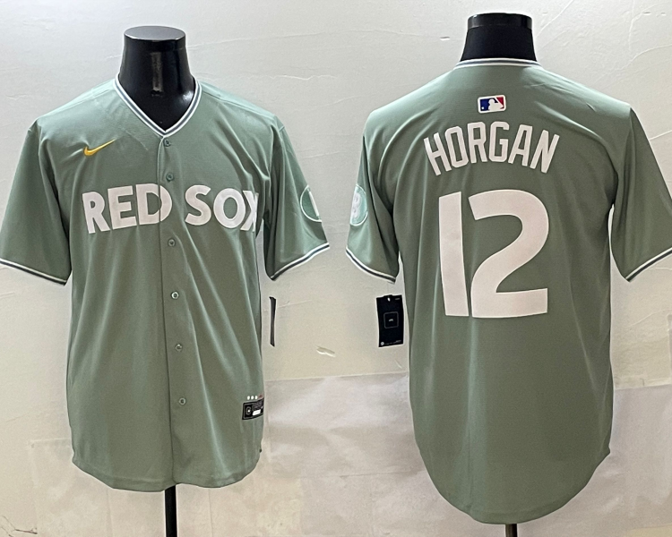 Men's Boston Red Sox Connor Wong #12 Gray 2025 City Connect Limited Jersey