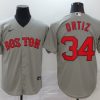 Men's Boston Red Sox David Ortiz #34 Gray Baseball Jersey