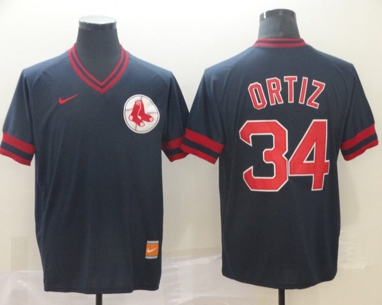 Men's Boston Red Sox David Ortiz #34 Navy Jersey
