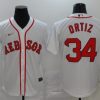 Men's Boston Red Sox David Ortiz #34 White Baseball Jersey