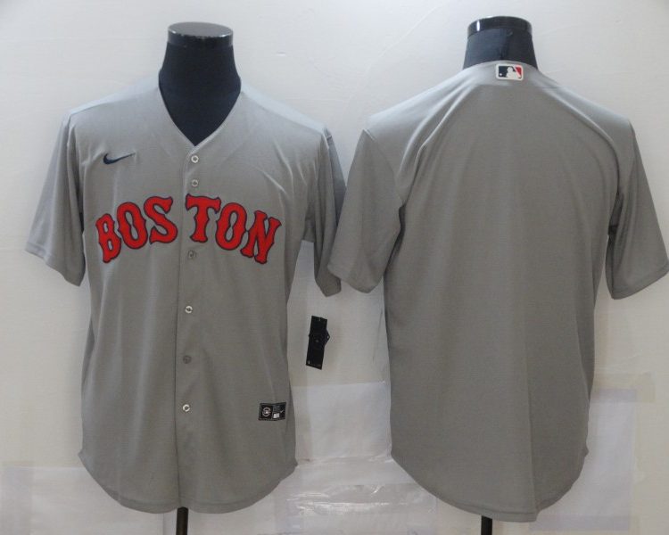 Men's Boston Red Sox Gray Alternate Team Blank Jersey