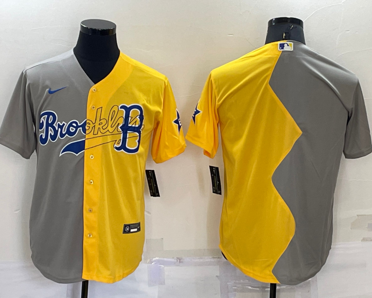 Men's Boston Red Sox Gray/Gold Blank Jersey