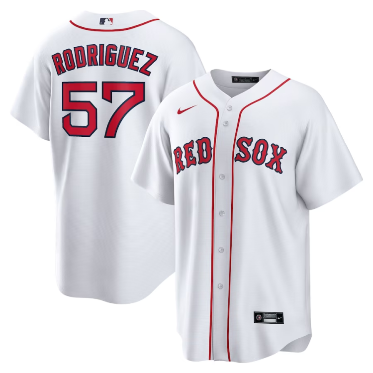 Men's Boston Red Sox Joely Rodriguez #57 White Home Jersey