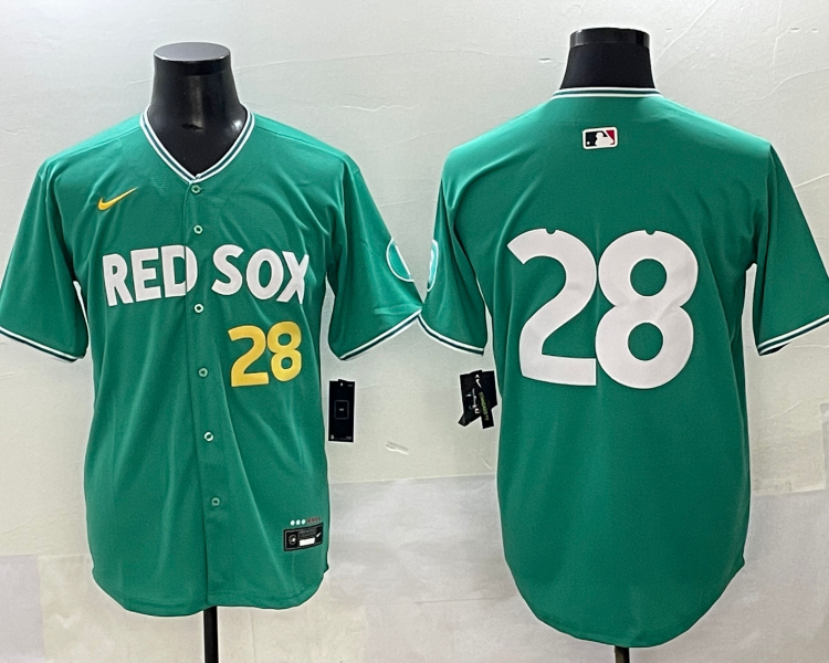 Men's Boston Red Sox Kristian Campbell #28 Green 2025 City Connect Limited Jersey