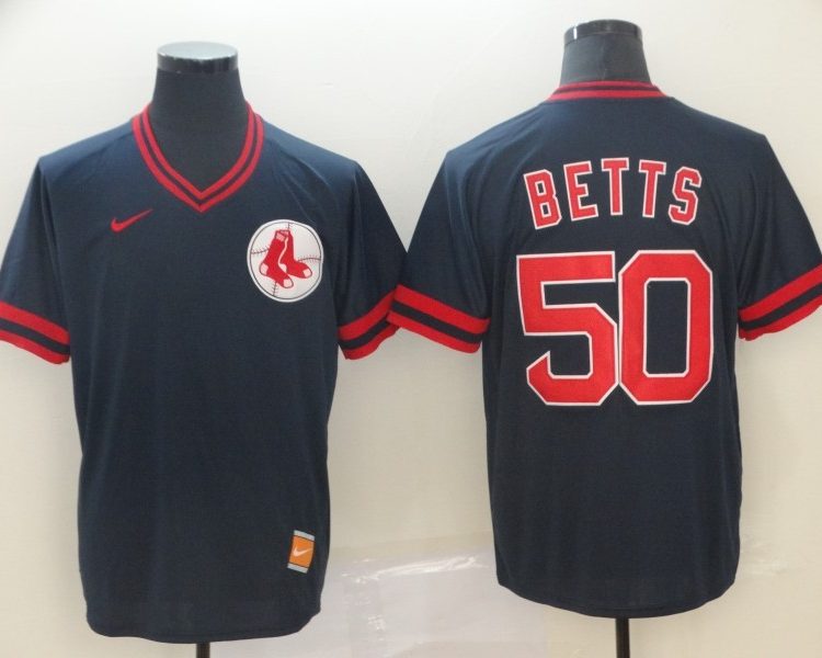 Men's Boston Red Sox Mookie Betts #50 Navy Jersey