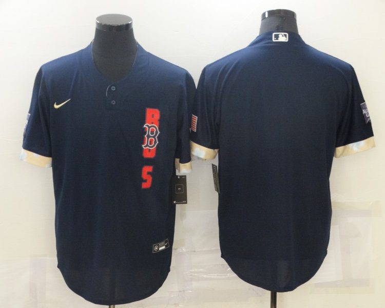 Men's Boston Red Sox Navy ALL STAR Blank Jersey