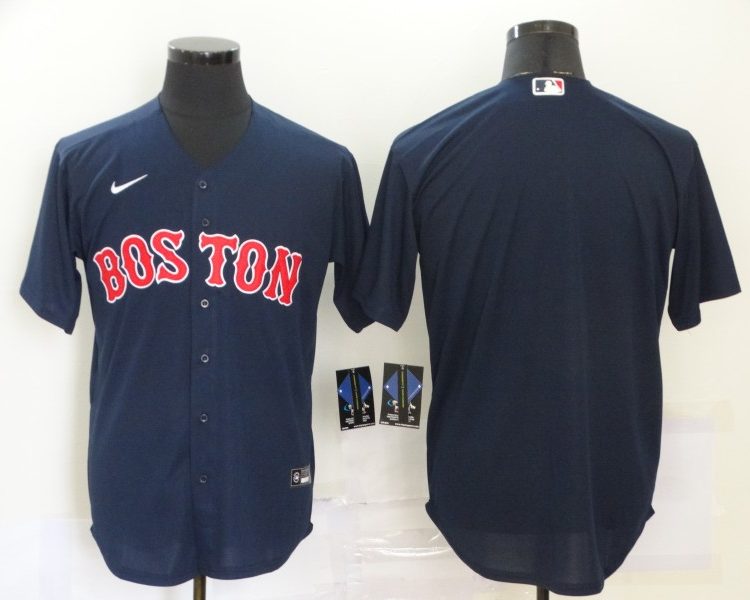 Men's Boston Red Sox Navy Alternate Team Blank Jersey