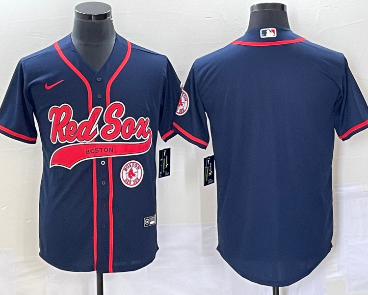 Men's Boston Red Sox Navy Blank Jersey