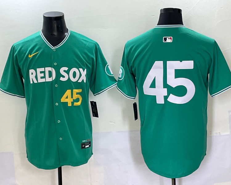 Men's Boston Red Sox Pedro Martinez #45 Green 2025 City Connect Limited Jersey