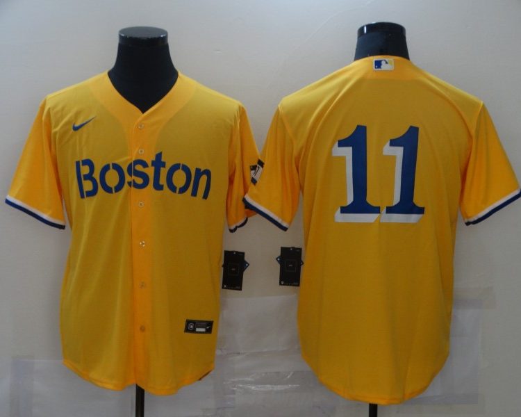 Men's Boston Red Sox Rafael Devers #11 Gold City Connect Jersey