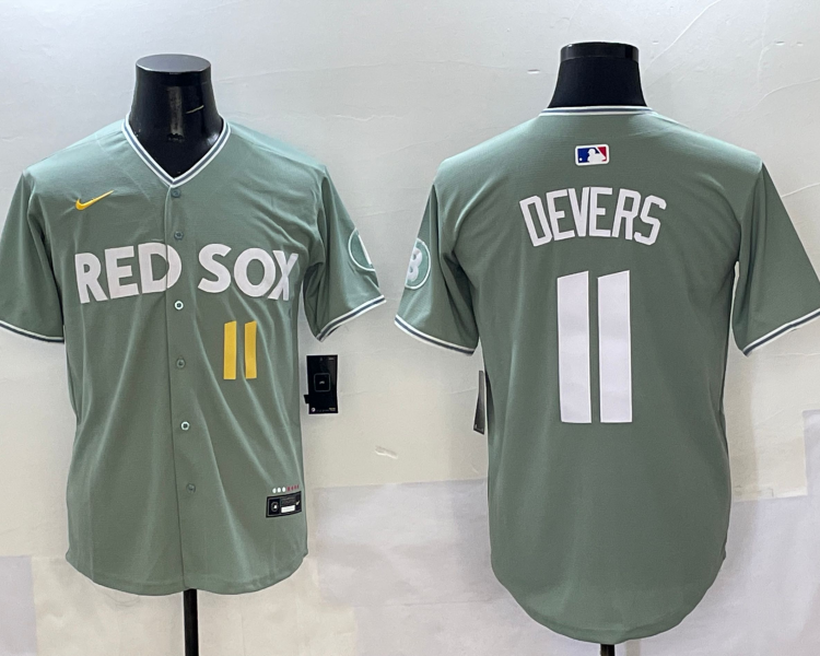 Men's Boston Red Sox Rafael Devers #11 Gray 2025 City Connect Limited Jersey