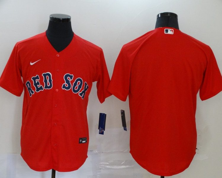 Men's Boston Red Sox Red Alternate Team Blank Jersey