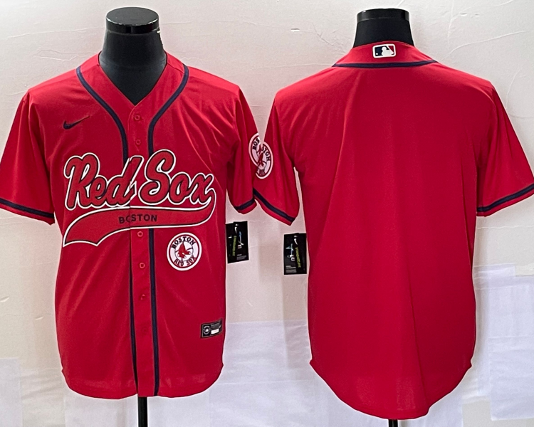 Men's Boston Red Sox Red Blank Jersey