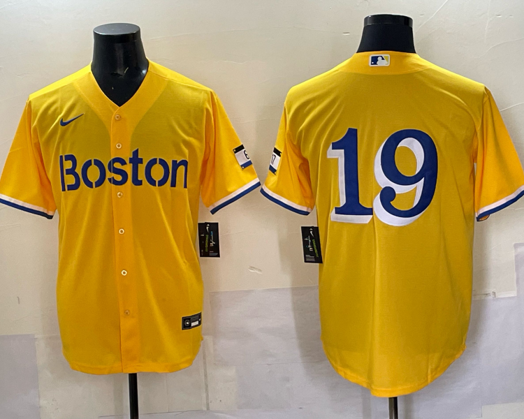 Men's Boston Red Sox Roman Anthony #19 Gold City Connect Limited Jersey