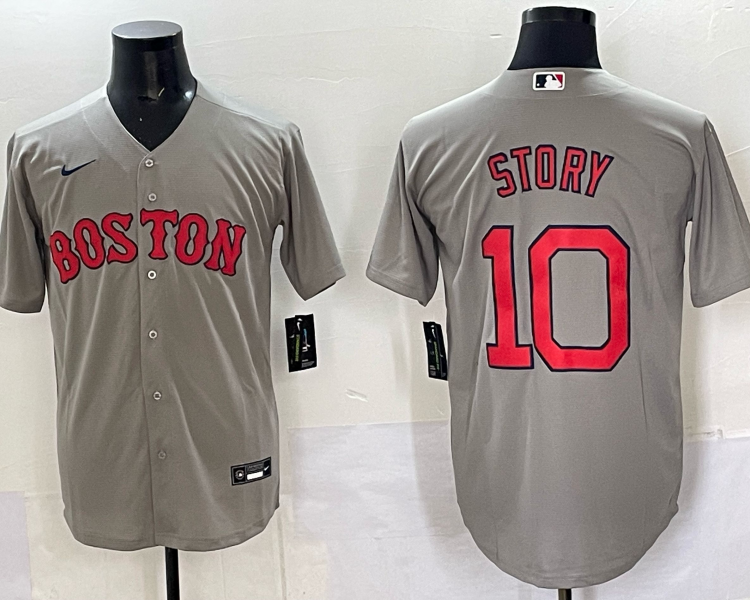 Men's Boston Red Sox Trevor Story #10 Gray Limited Jersey