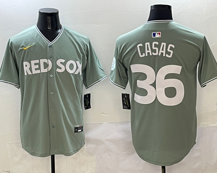 Men's Boston Red Sox Triston Casas #36 Gray 2025 City Connect Limited Jersey