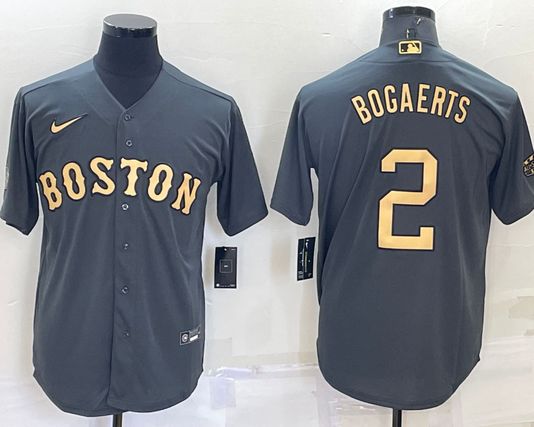 Men's Boston Red Sox Xander Bogaerts #2 Gray Jersey