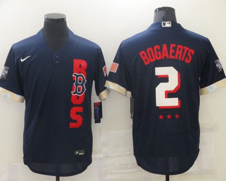 Men's Boston Red Sox Xander Bogaerts #2 Navy All Star Jersey