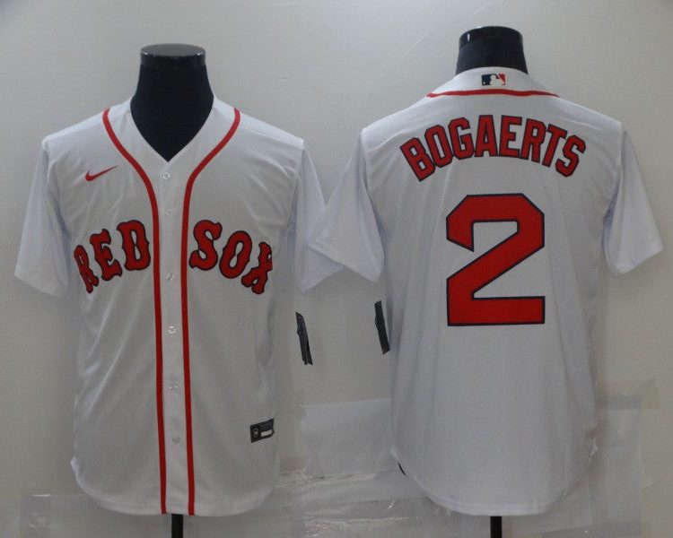 Men's Boston Red Sox Xander Bogaerts #2 White Baseball Jersey