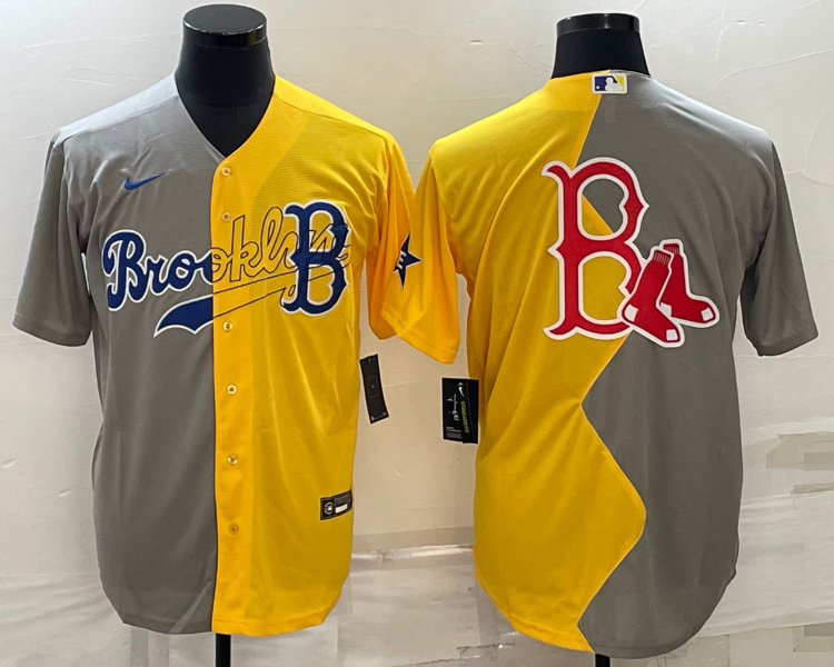 Men's Boston Red Sox Yellow/Gray Alternate Jersey