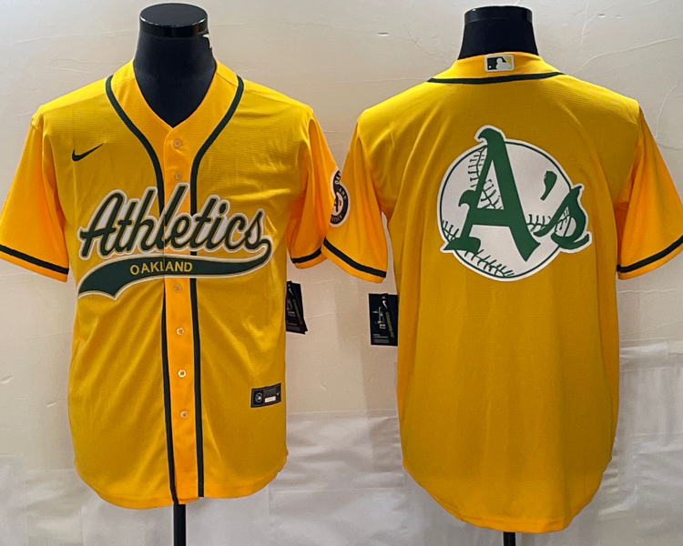 Men's Oakland Athletics Gold Team Jersey Joint Edition