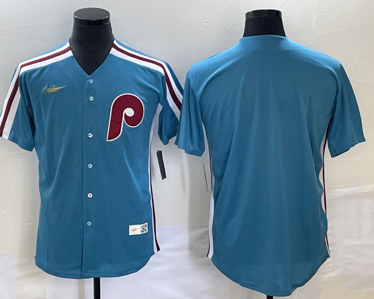 Men's Philadelphia Phillies Blue Blank Jersey