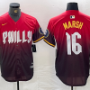 Men's Philadelphia Phillies Brandon Marsh #16 Red 2024 City Connect Limited Jersey