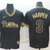 Men's Philadelphia Phillies Bryce Harper #3 Black Stitched Jersey