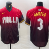 Men's Philadelphia Phillies Bryce Harper #3 Red 2024 City Connect Limited Jersey