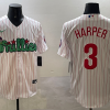 Men's Philadelphia Phillies Bryce Harper #3 White Team Jersey
