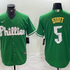 Men's Philadelphia Phillies Bryson Stott #5 Green Jersey