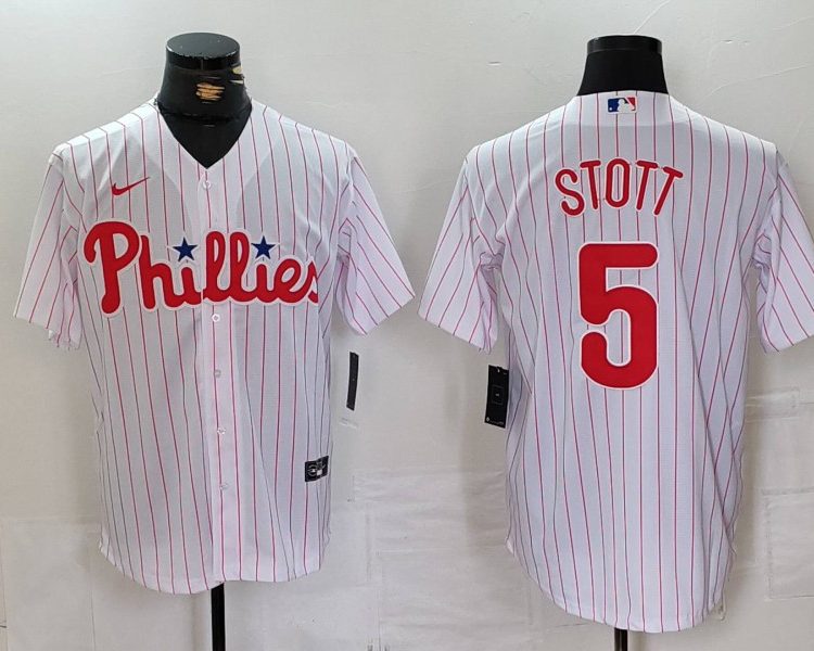Men's Philadelphia Phillies Bryson Stott #5 White Home Limited Jersey