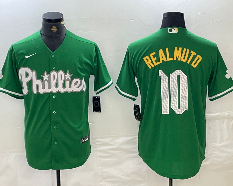 Men's Philadelphia Phillies J.T. Realmuto #10 Green Jersey