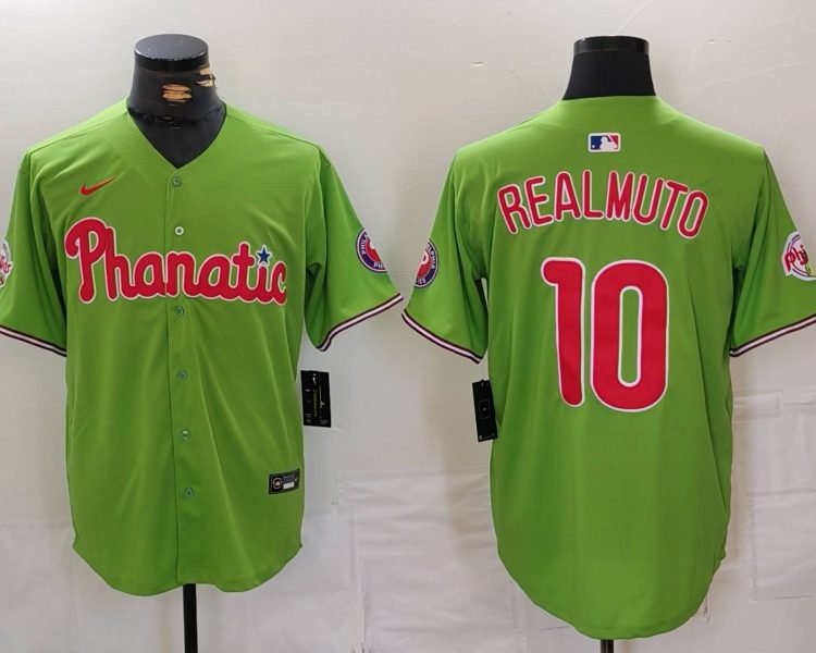 Men's Philadelphia Phillies J.T. Realmuto #10 Green Limited Jersey